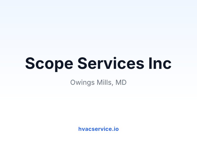 Scope Services Inc