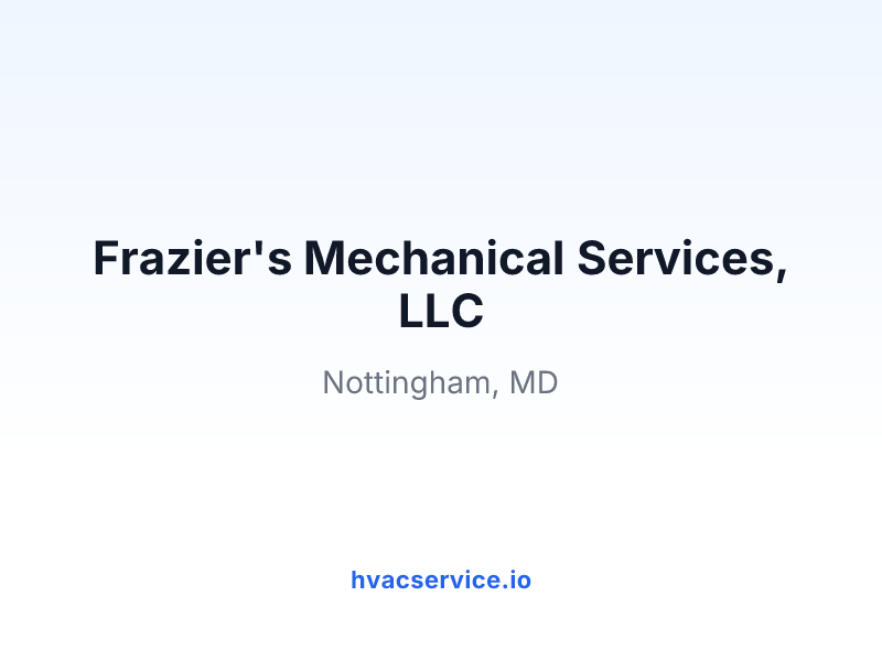 Frazier's Mechanical Services, LLC