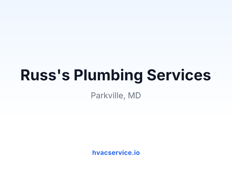 Russ's Plumbing Services