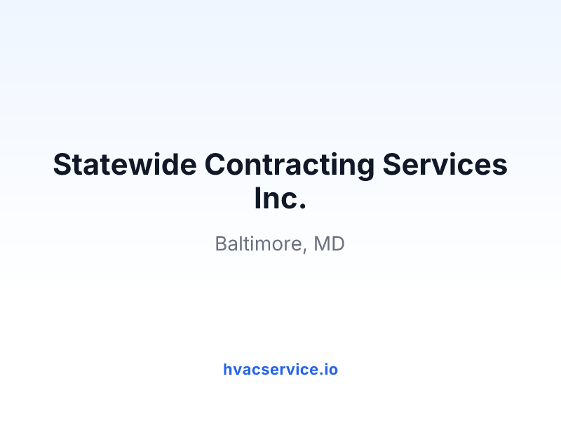 Statewide Contracting Services Inc.