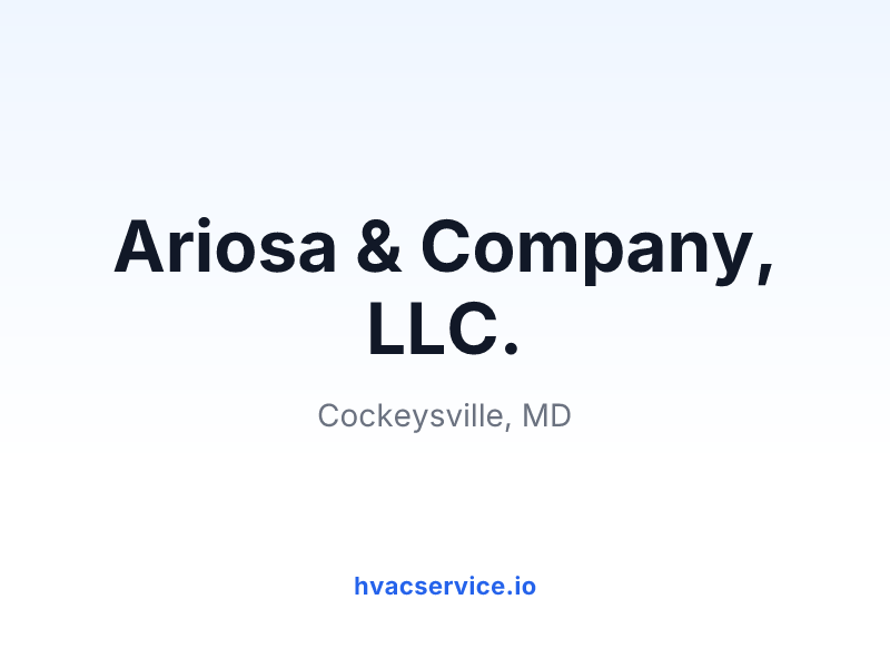 Ariosa & Company, LLC.