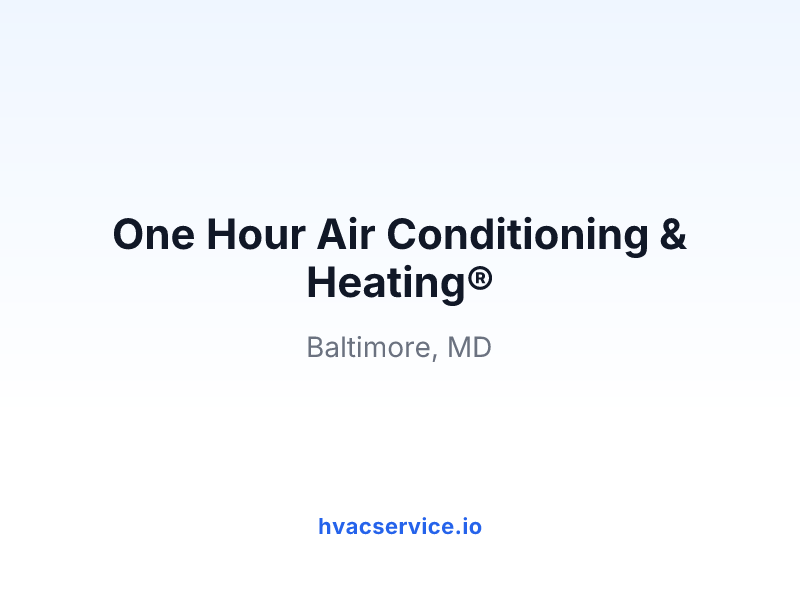 One Hour Air Conditioning & Heating®