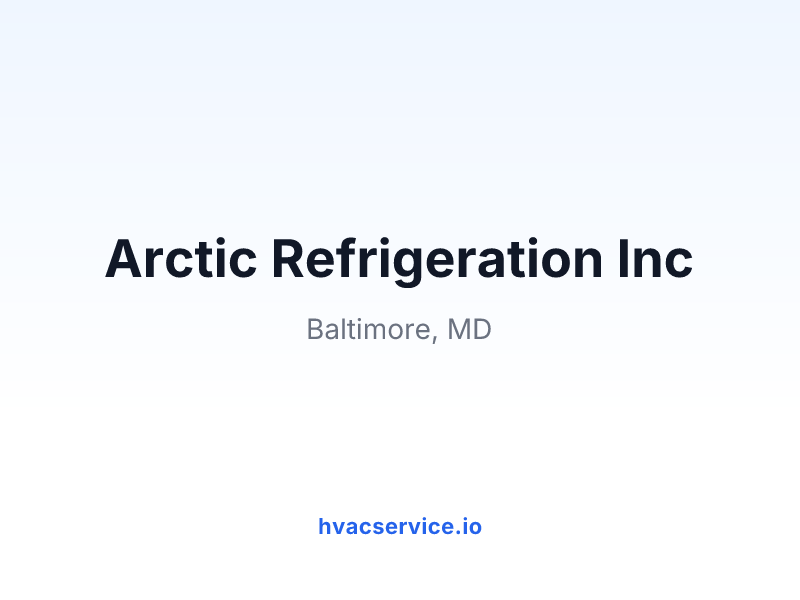 Arctic Refrigeration Inc