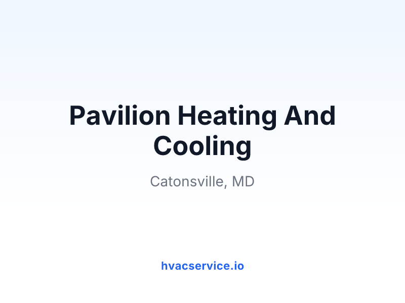 Pavilion Heating And Cooling