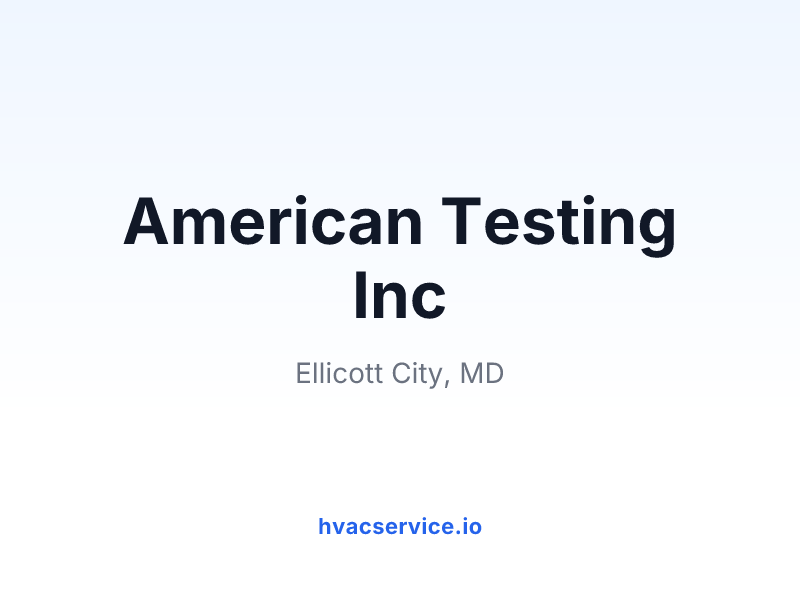 American Testing Inc