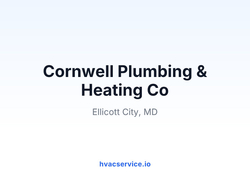 Cornwell Plumbing & Heating Co