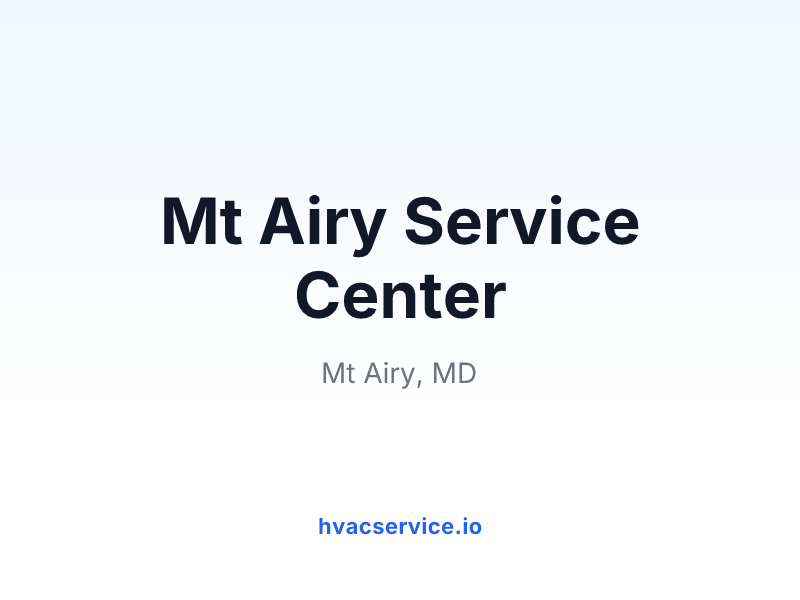 Mt Airy Service Center
