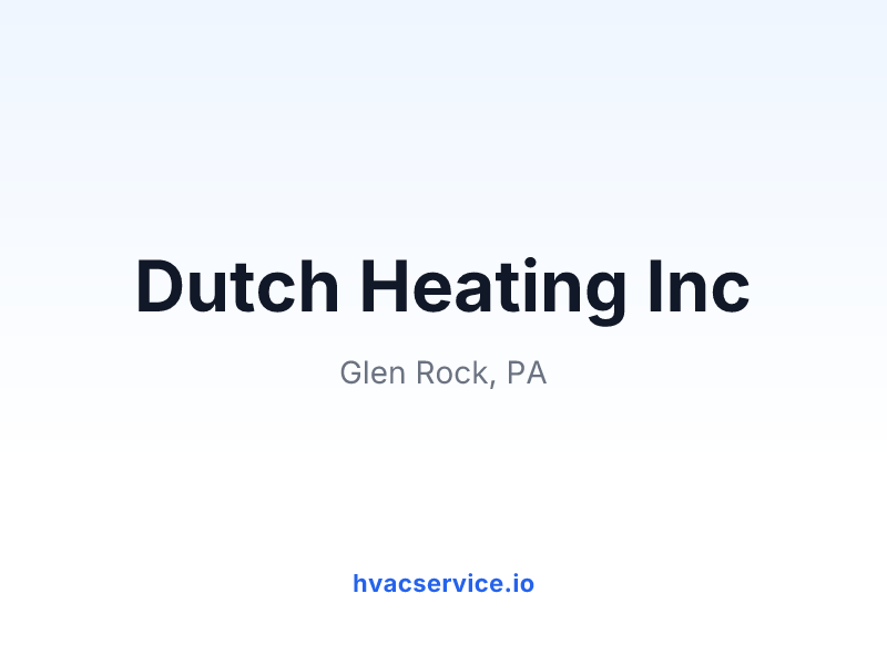 Dutch Heating Inc