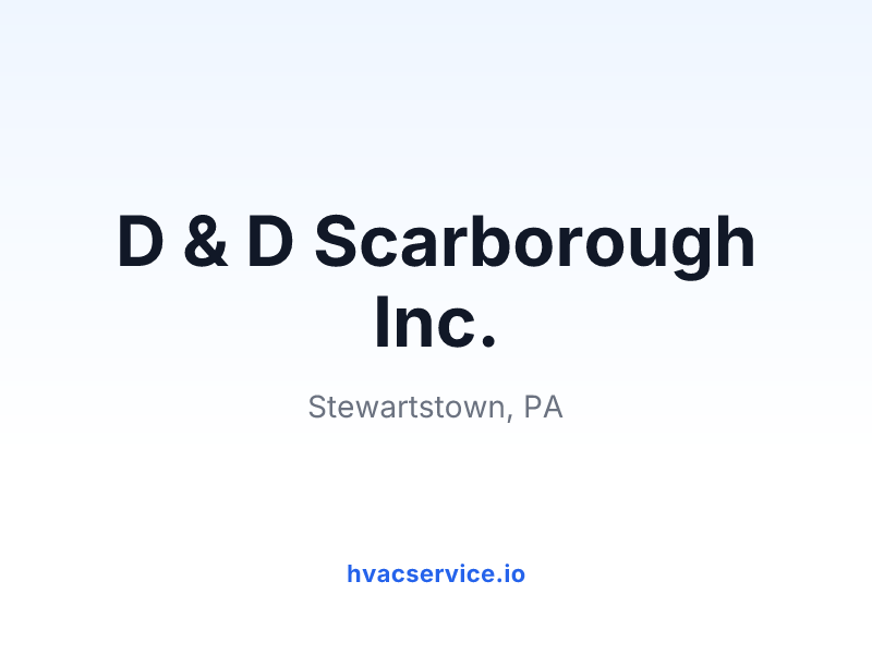 D & D Scarborough Inc.