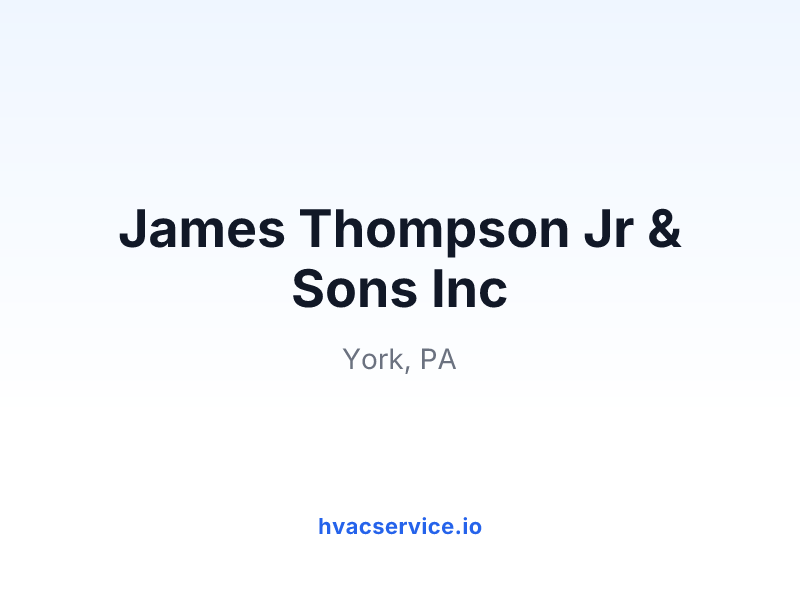 James Thompson Jr & Sons Inc