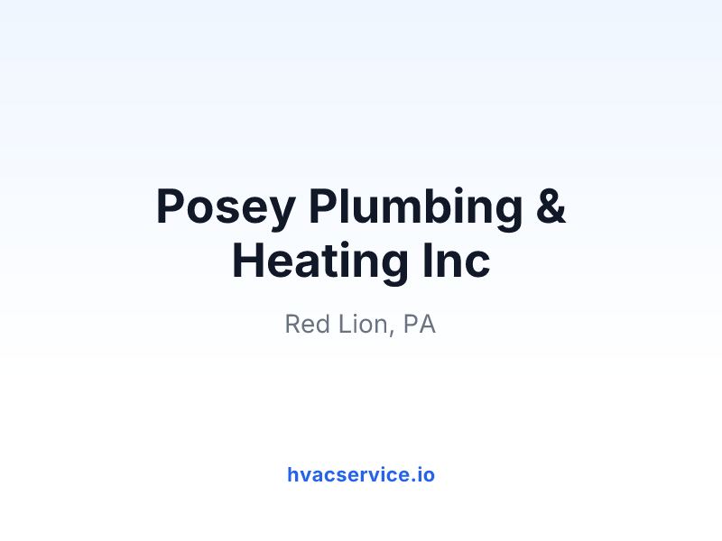 Posey Plumbing & Heating Inc