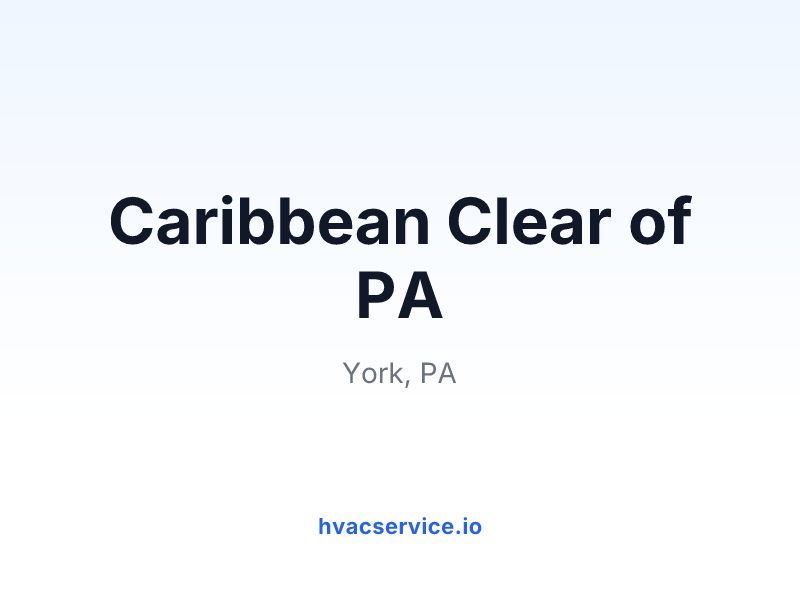 Caribbean Clear of PA