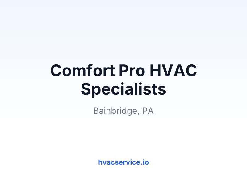 Comfort Pro HVAC Specialists