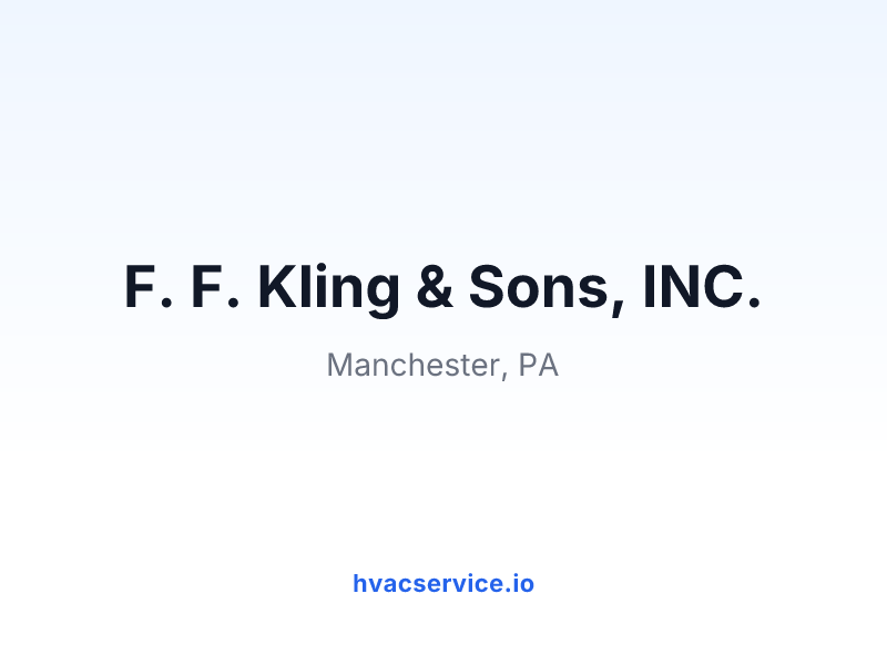 F. F. Kling & Sons, INC.