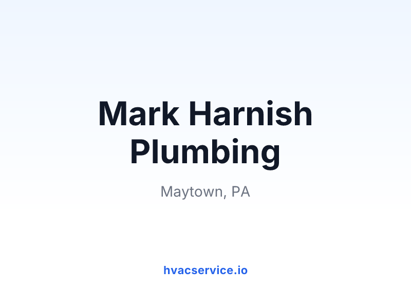 Mark Harnish Plumbing