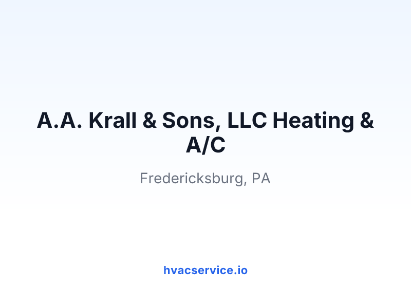A.A. Krall & Sons, LLC Heating & A/C