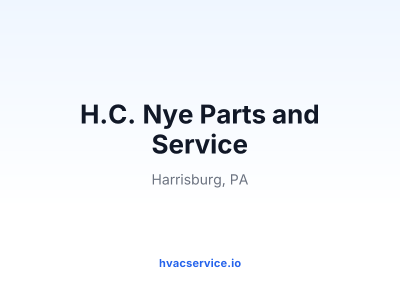 H.C. Nye Parts and Service