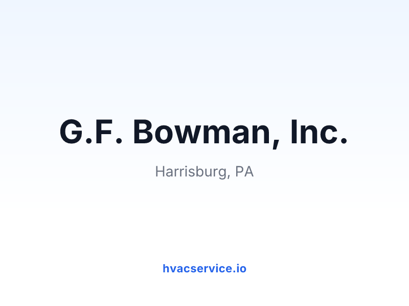 G.F. Bowman, Inc.