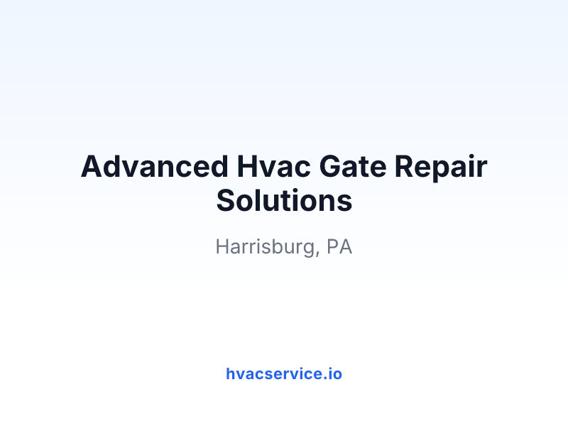 Advanced Hvac Gate Repair Solutions