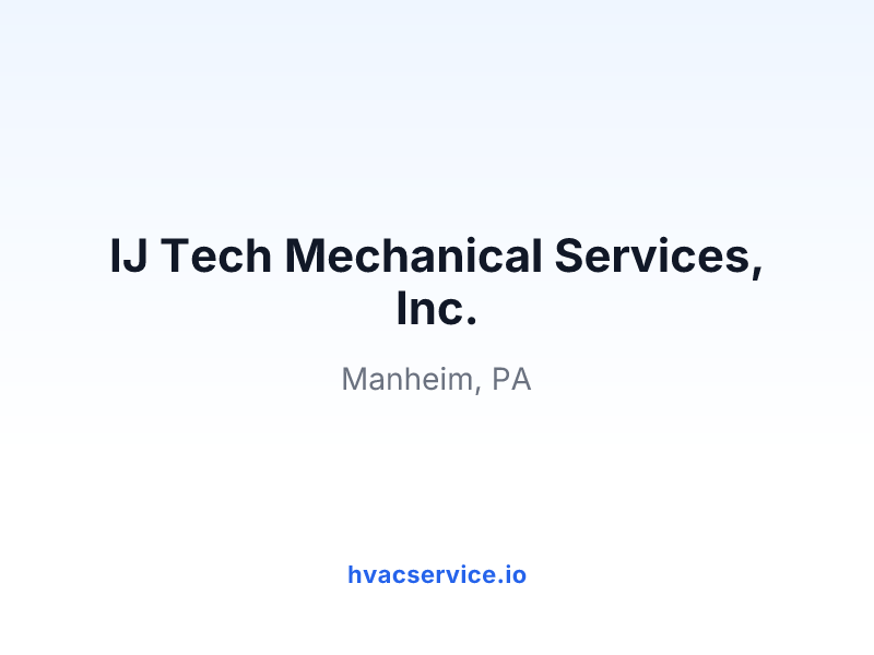 IJ Tech Mechanical Services, Inc.