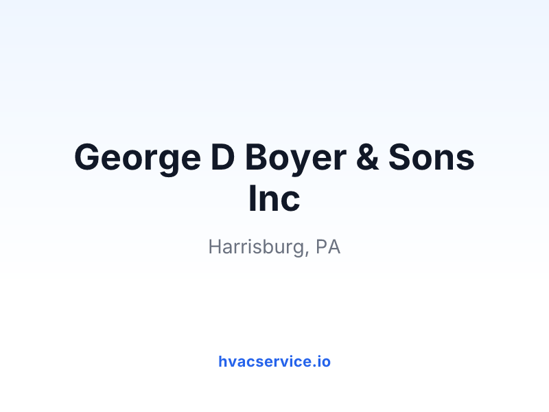 George D Boyer & Sons Inc