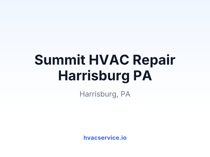 Summit HVAC Repair Harrisburg PA