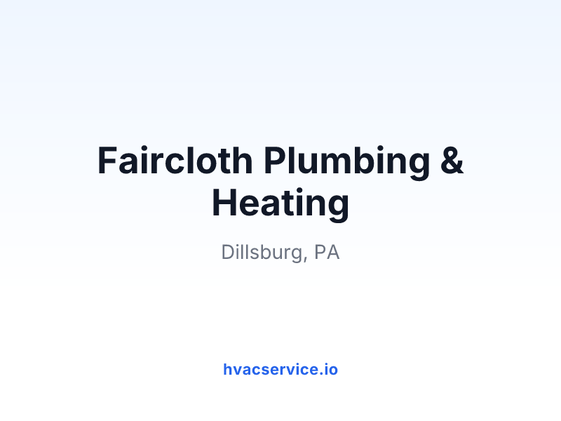 Faircloth Plumbing & Heating