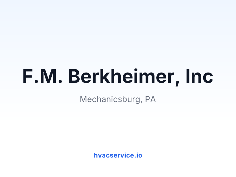 F.M. Berkheimer, Inc