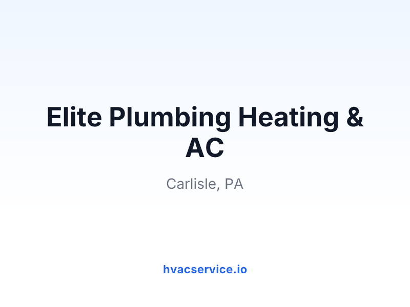 Elite Plumbing Heating & AC