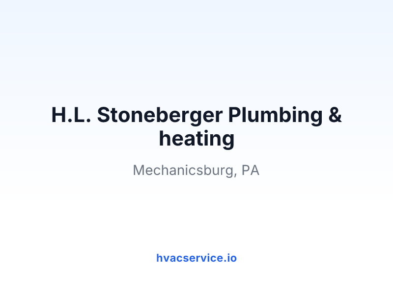 H.L. Stoneberger Plumbing & heating