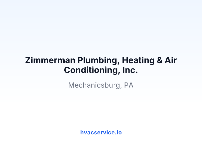 Zimmerman Plumbing, Heating & Air Conditioning, Inc.