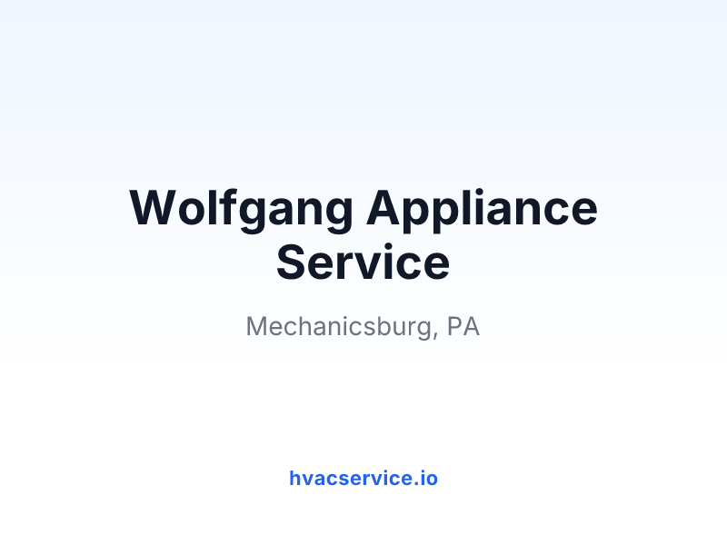 Wolfgang Appliance Service