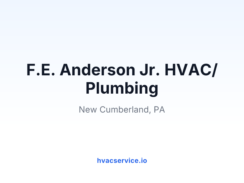F.E. Anderson Jr. HVAC/Plumbing