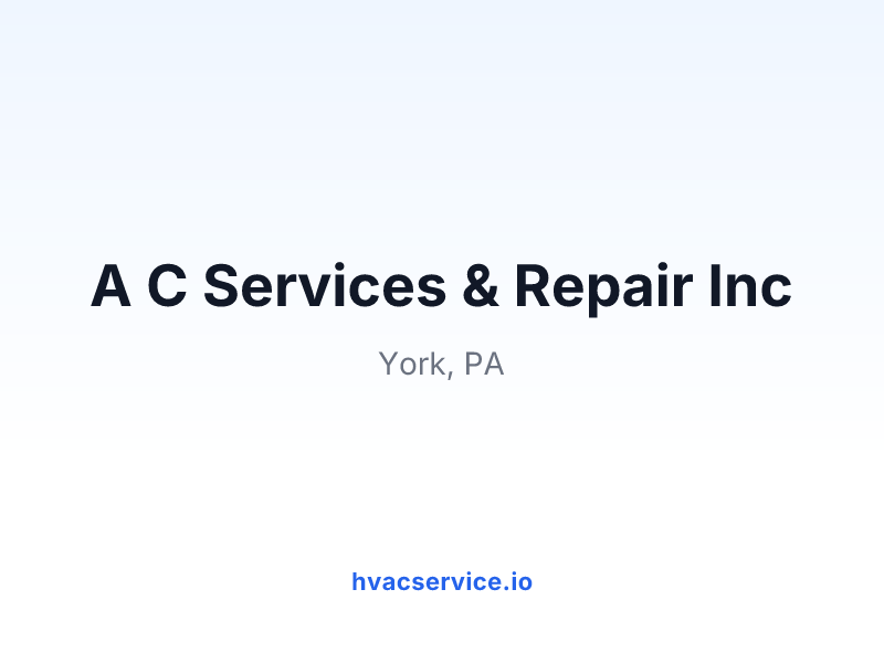 A C Services & Repair Inc