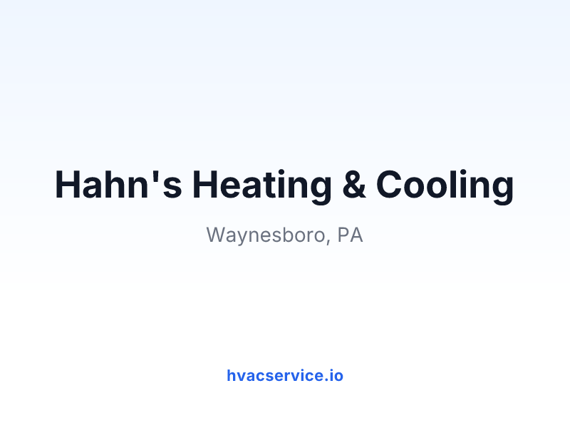 Hahn's Heating & Cooling