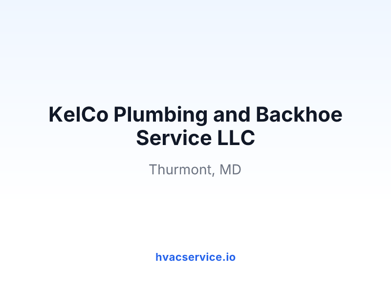 KelCo Plumbing and Backhoe Service LLC