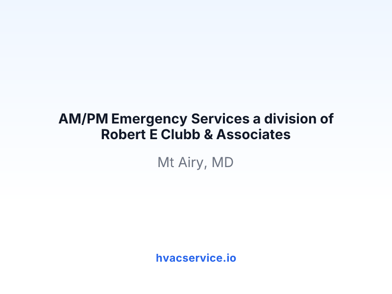 AM/PM Emergency Services a division of Robert E Clubb & Associates