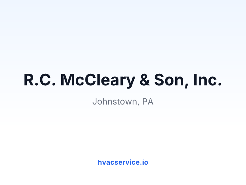 R.C. McCleary & Son, Inc.