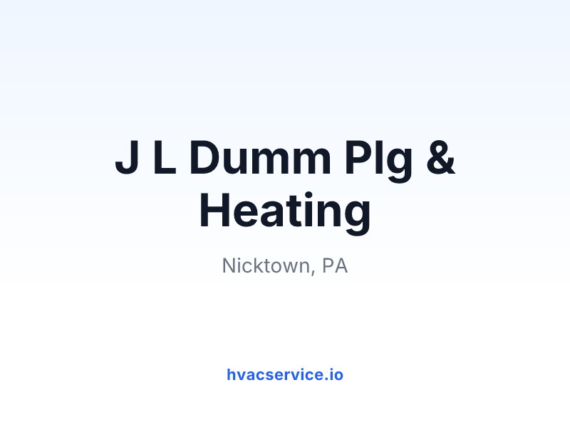 J L Dumm Plg & Heating