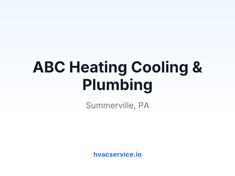 ABC Heating Cooling & Plumbing