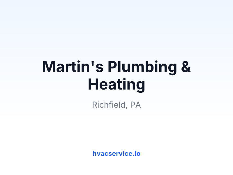 Martin's Plumbing & Heating