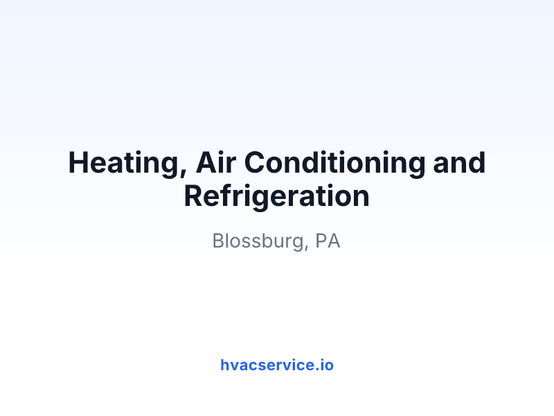 Heating, Air Conditioning and Refrigeration