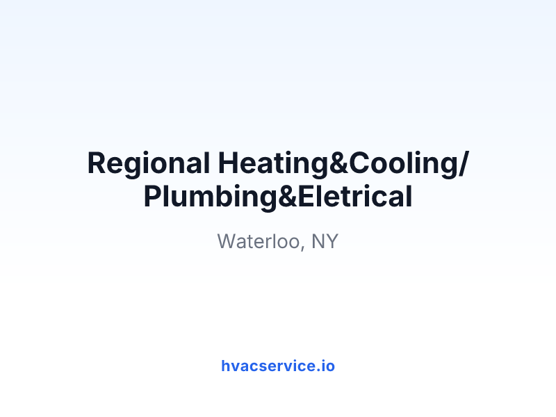 Regional Heating&Cooling/Plumbing&Eletrical