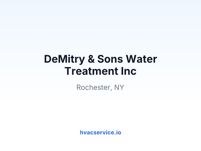 DeMitry & Sons Water Treatment Inc