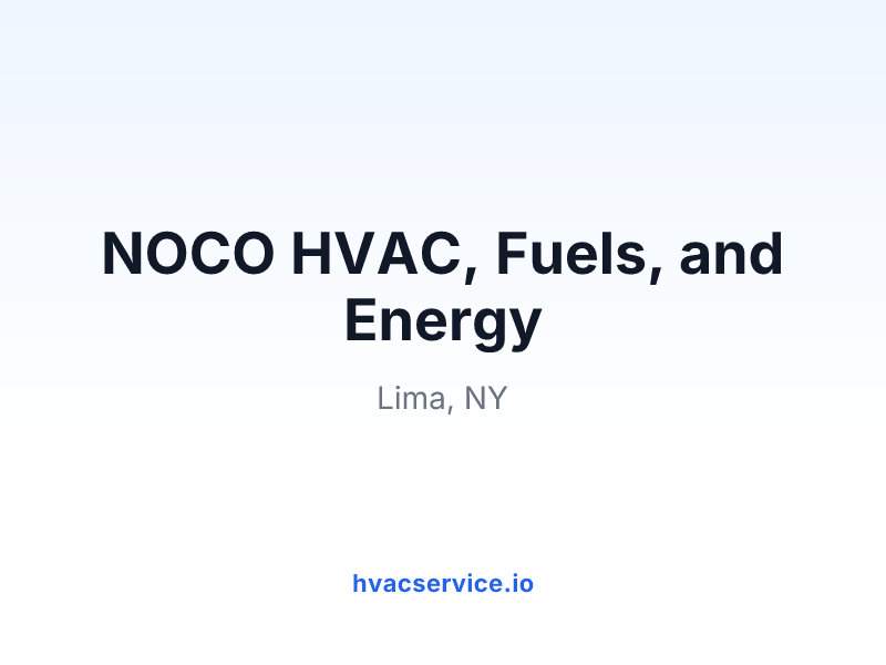 NOCO HVAC, Fuels, and Energy