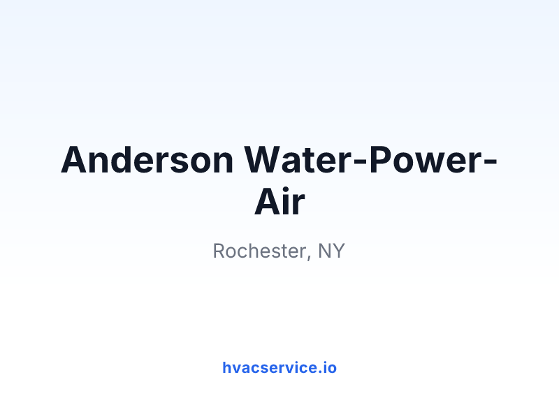 Anderson Water-Power-Air