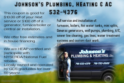Johnsons Plumbing & Heating, Air Conditioning inc. Gowanda NY