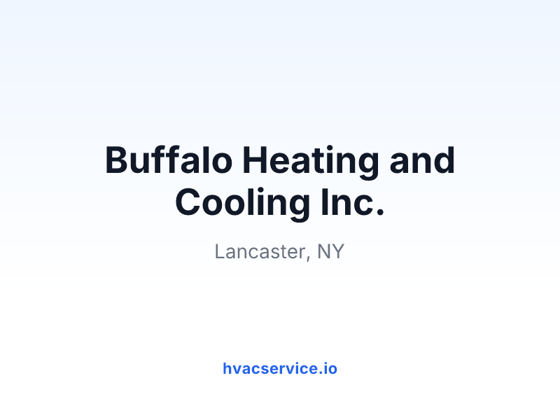 Buffalo Heating and Cooling Inc.