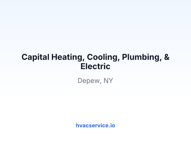 Capital Heating, Cooling, Plumbing, & Electric