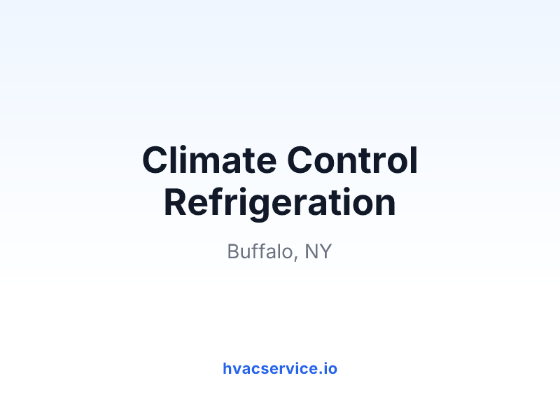 Climate Control Refrigeration